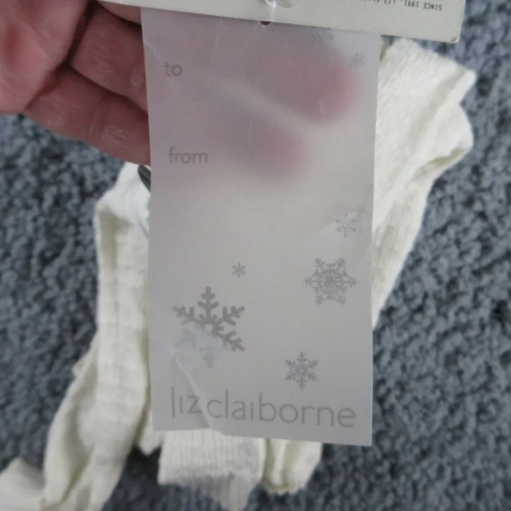 Liz Claiborne Sweater Womens Large White Long Sleeve Pullover NWT